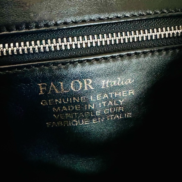 Falor designer black genuine leather tote - Picture 2 of 9